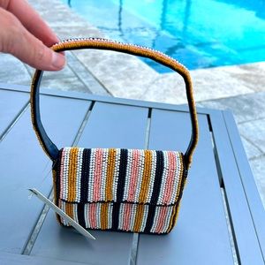 New With Tag Anthropologie Fiona Beaded Bag- Super Mini